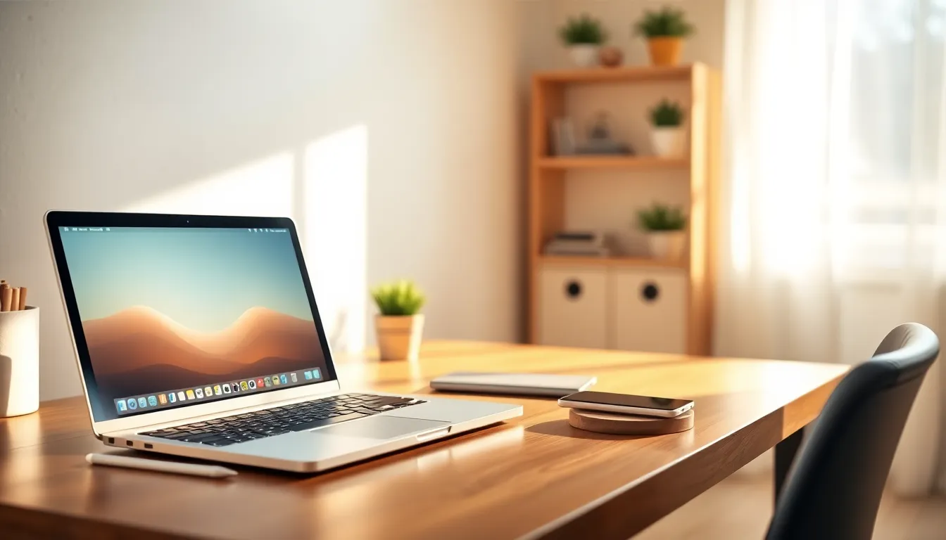 스마트 기기로 가득 찬 1인 가구 서재