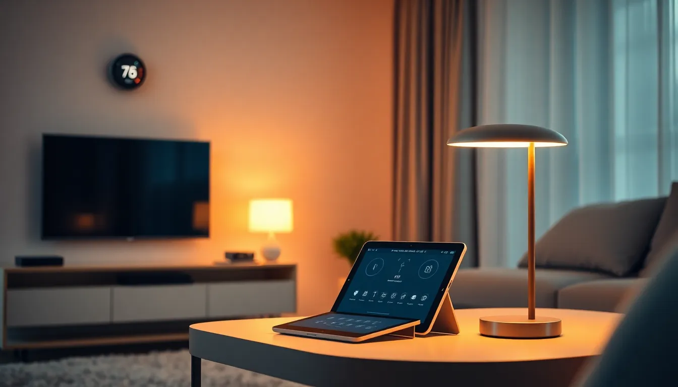 스마트홈으로 연결된 다양한 가전제품의 모습